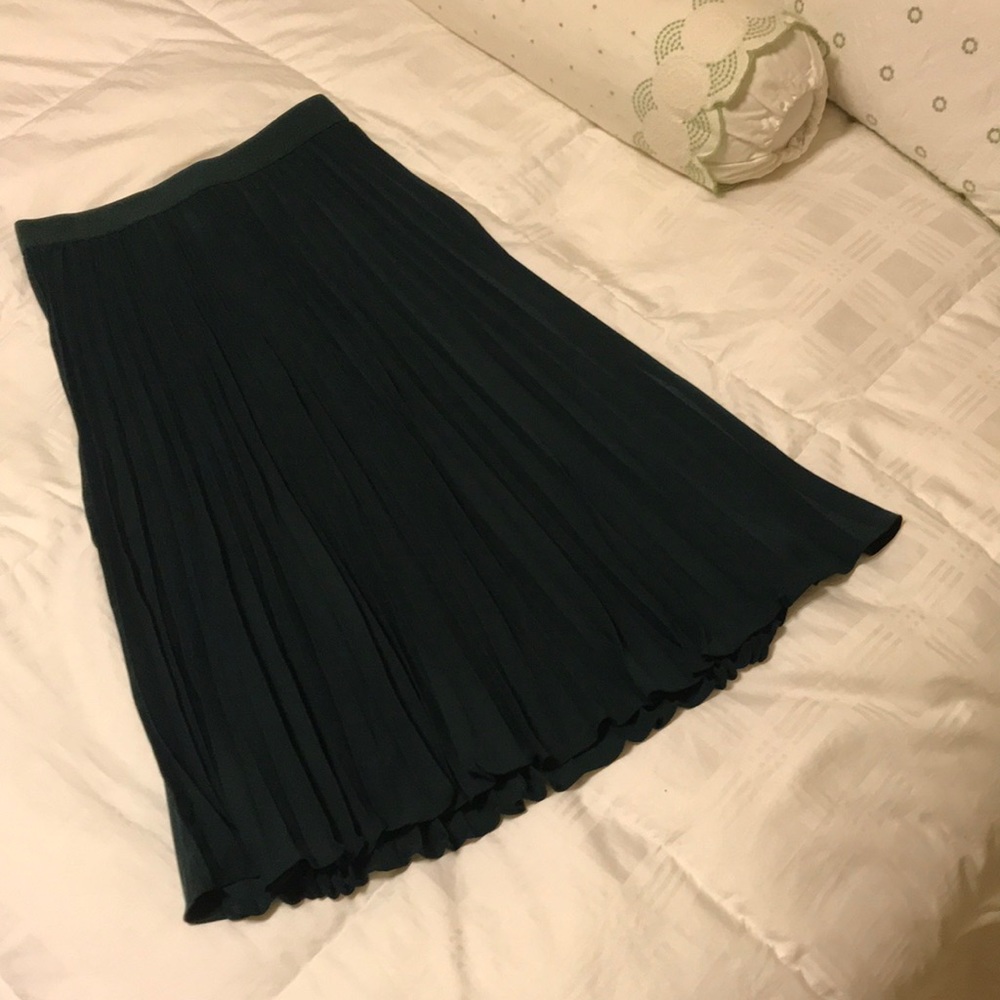 Kate Kasin Emerald Green Midi Skirt